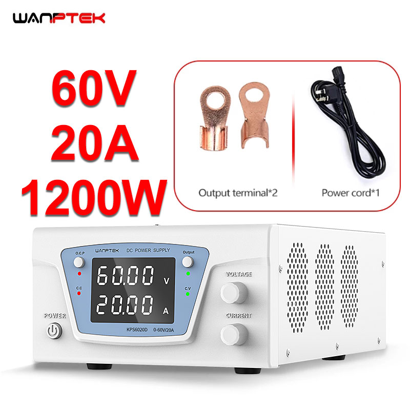 High Power 60V 20A Bench Power Supply - Fonte de Alimentação DC Ajustável Wanptek