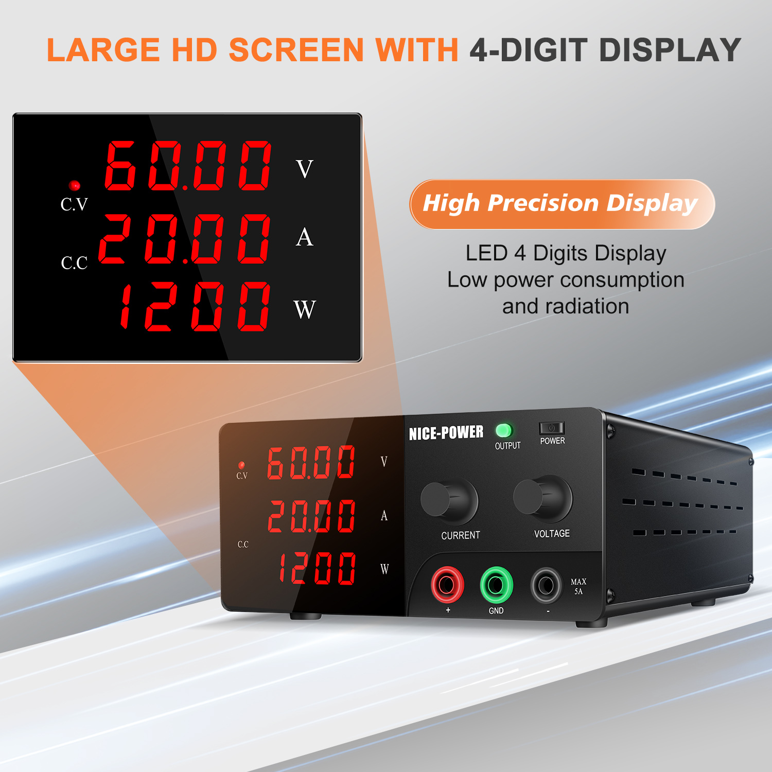Fonte de Alimentação de Bancad - High Power 60V 20A Bench Power Supply avaliação e preço